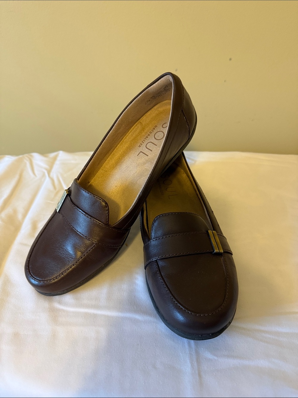 SOUL Naturalizer Brown Leather Classic Penny Loafers